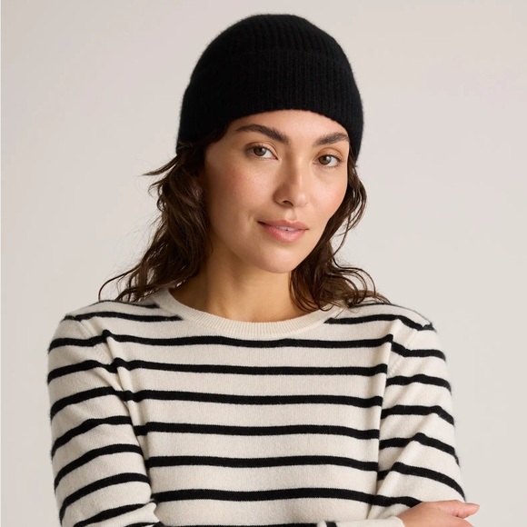 Quince Mongolian Cashmere Ribbed Beanie bundle size M/L - Picture 2 of 14